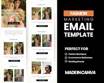 Fashion Email Template: Spring Marketing for Canva (Digital Download)