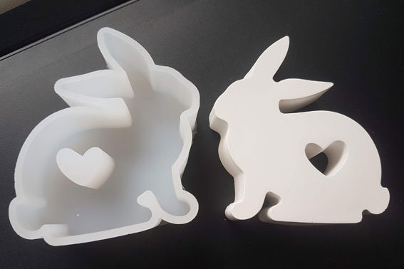 Kaufe Lebensmittelechte Silikonform für Zuckerguss, 3D-Kaninchen-Hasen-Form,  Kuchendekorationswerkzeug, Geschenk für Backliebhaber, einfach zu reinigen