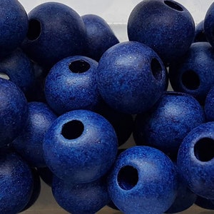 10 pcs/pc ceramic bead ball 12 mm royal blue (1053) round ceramic beads greek beads mykonos beads