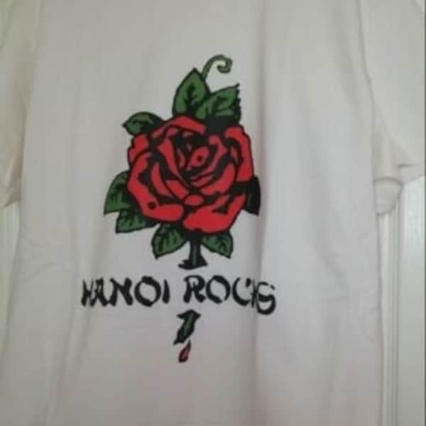 Hanoi Rocks T Shirt 302 Retro Music White Unisex Tee