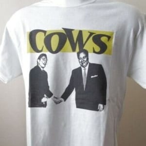 Cows T Shirt 280 Retro Music White Unisex Tee