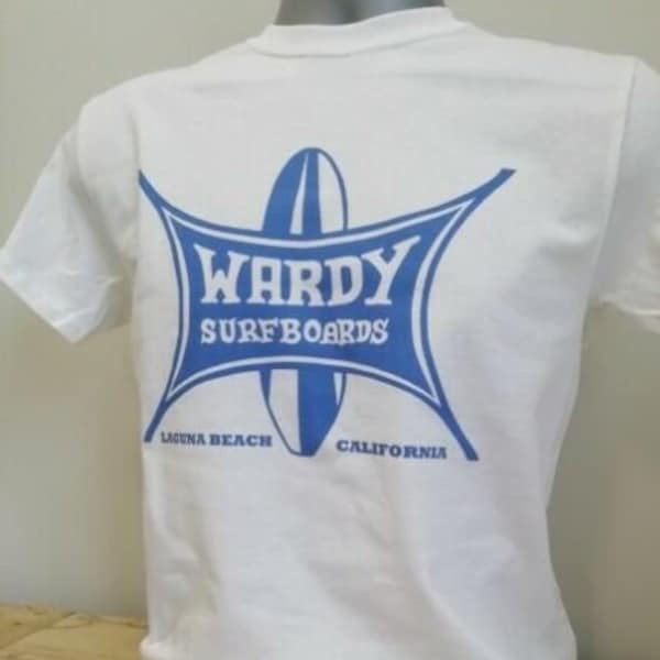 Wardy Surfboards T Shirt 433 Retro White Unisex Tee