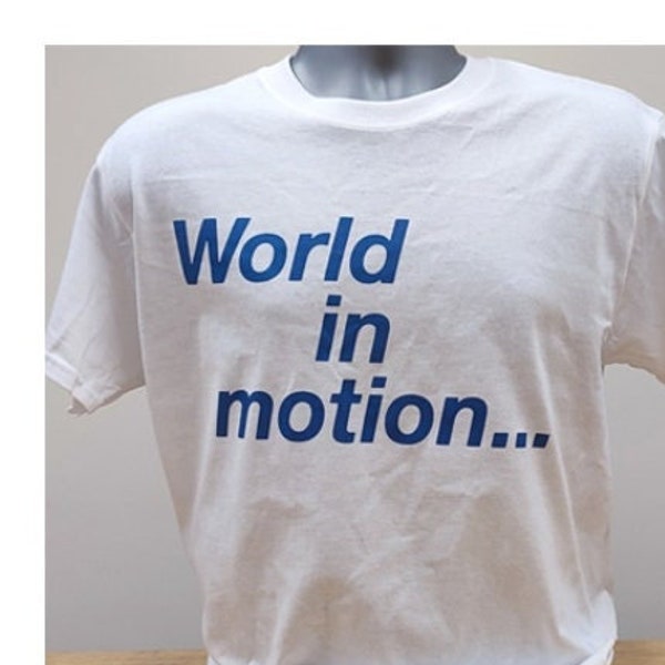 World In Motion T Shirt 431 Retro Music White Unisex Tee