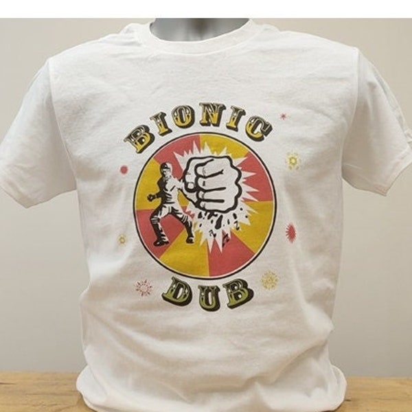 Bionic Dub T Shirt 092 Retro Music White Unisex Tee