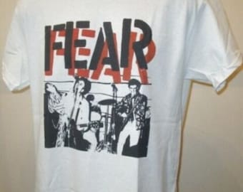 Fear T Shirt 301 Retro Music White Unisex Tee