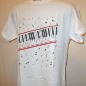 Beat It Keyboard T Shirt 342 Retro Music White Unisex Tee