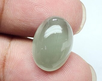 Oval Aquamarine Cabochon Gemstone: Natural AAA Quality (15 X 11 X 6mm)