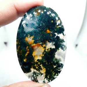Moss Agate Cabochon, Moss Agate Gemstone, Agate Cabochon, Green Cabochon, Loose Agate Cabochon, Handmade Moss Agate cabochon