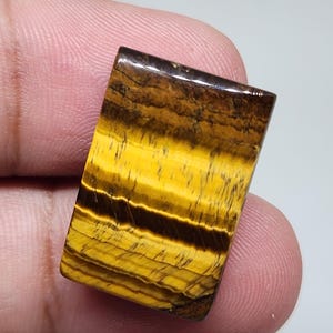 Natural Tiger&#39;s Eye Cabochon, Loose Gemstone, Tiger Eye Crystal, Jewelry Making Stone, Tiger Eye Gemstone, Healing Crystals