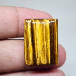 Natural Tiger&#39;s Eye Cabochon, Loose Gemstone, Tiger Eye Crystal, Jewelry Making Stone, Tiger Eye Gemstone, Healing Crystals