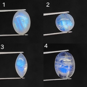 Natural Rainbow Moonstone Cabochon AAA Quality Gemstone Rainbow Moonstone Blue Fire Cabochon Moonstone Loose stone
