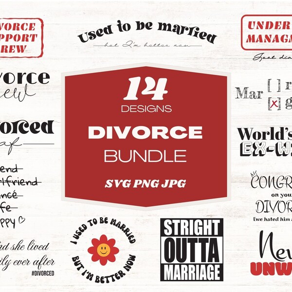 Divorced SVG Bundle, Divorced png, Divorced svg, Divorce png, Divorced svg, Divorce party, Divorce crew, Single AF Svg, Divorced AF
