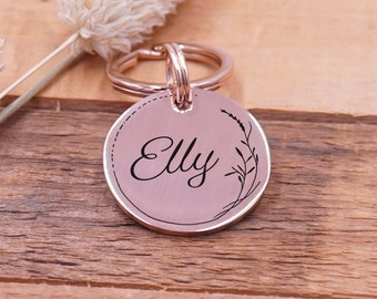 Dog tags stainless steel engraved with frame personalized different designs, sizes and colors - with name and phone number