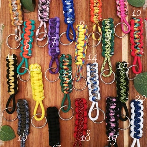 Paracord Keyring / Paracord Keyfob Handmade Paracord Keyrings 12cm Long With Ring Gift Key Fob Key Ring
