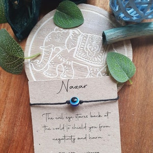 Turkish Eye Bracelet Anklet Evil Eye Nazar  Personalised Bracelet / Anklet Gift Protection Bracelet Wish Greek Lucky Devil