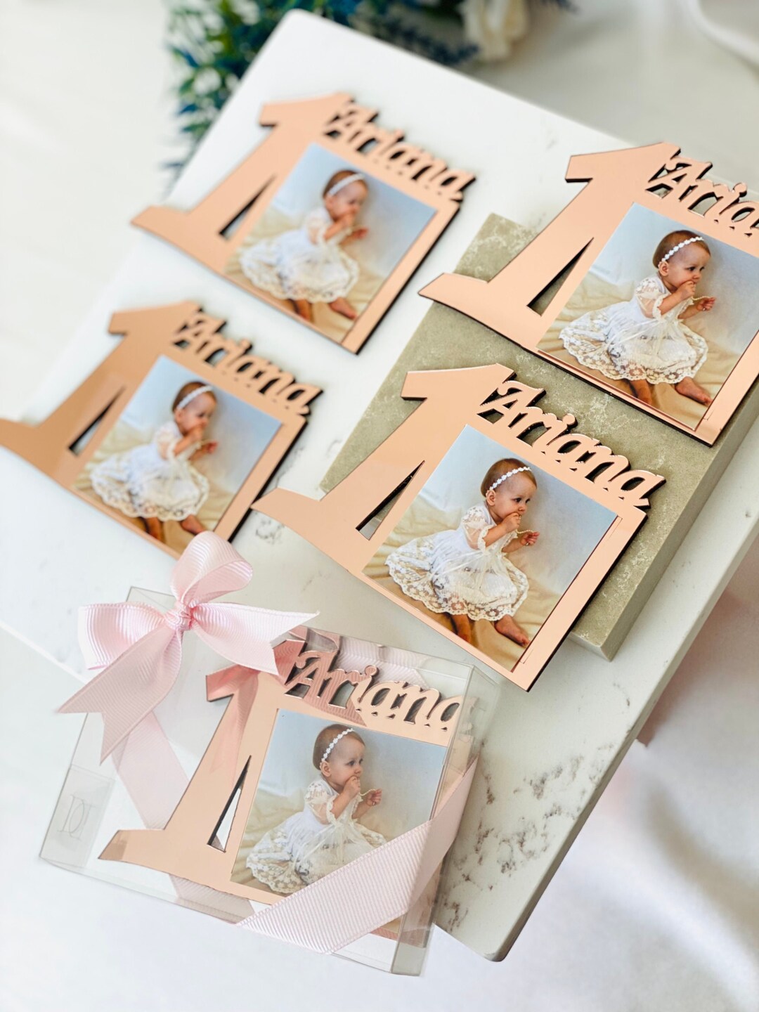 Birthday Photo Frame, Birthday Photo First Birthday Favor, Baby