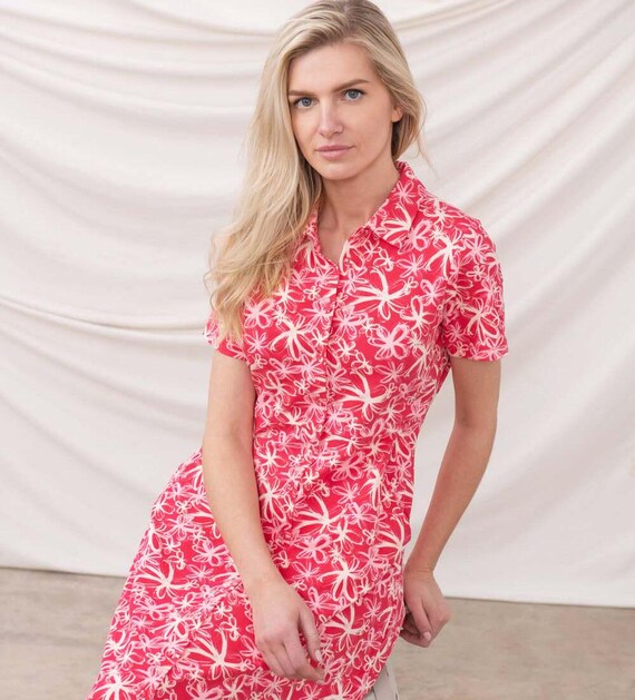 white christmas dresses White Multi Cotton Floral Midi Dress - All Dresses main image 0