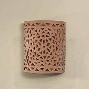 Clay wall sconce, Terracotta, handmade clay sconce, rustic wall sconce, eco friendly sconce, terracotta sconce