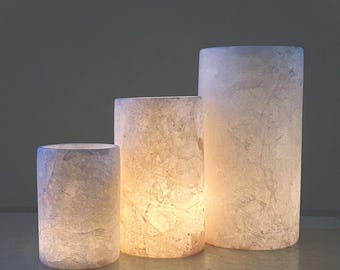 Egyptian white Alabaster Candle Holder, Alabaster candle holder, Alabaster stone, natural stone
