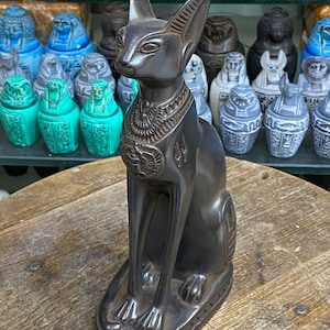 Cleopatra's Beloved Cat, Meditation,  Handcrafted Statues of Tivali , Ancient Egyptians.