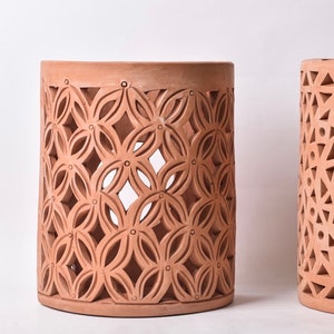 Clay Sconce | Handmade Terracotta Wall Sconce, Rustic Eco Friendly Lighting, Unique Home Decor, Boho Wall Art