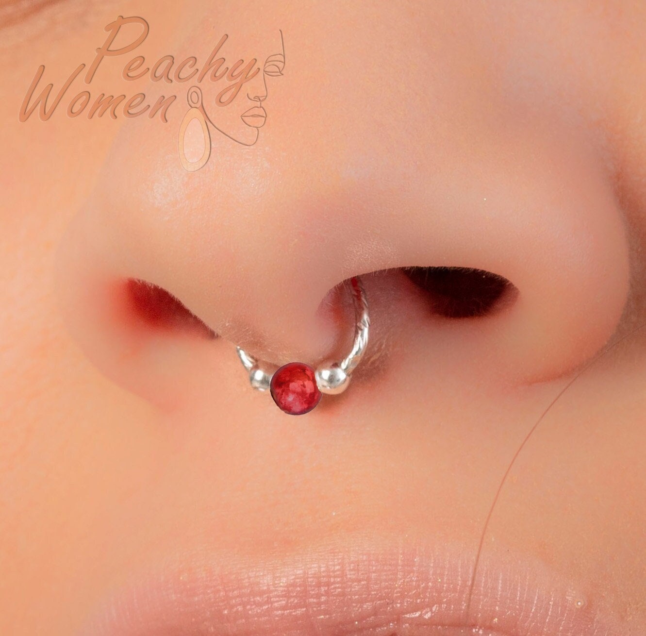 Fake Nose Hoop Rings Stainless Steel Faux Clip On Lip Tragus Septum Nose  Ring Body Piercing Jewelry 8mm - Walmart.com