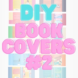 DIY Mini Book Covers 16 pack with free step by step guide, Perfect mum gift, Bookworm lifestyle, Romance pack covers 2