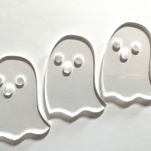 Ghost Blank Shapes 3mm Acrylic for Crafts / Clear Acrylic / Hanging Ornaments / Decorations / Packs of 5/10/15