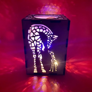 Giraffe And Baby Night Light  - Small