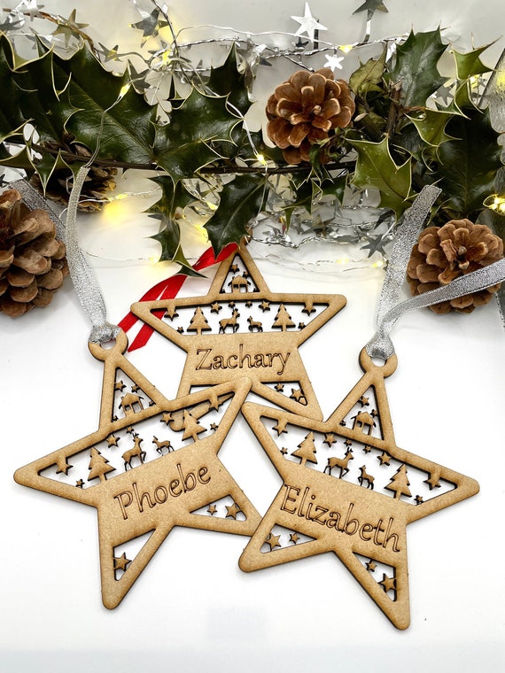 Christmas Tag Christmas Name Tags Christmas Gift Tag Personalised Present  Tag Christmas Present Personalised Wooden Gift Tags 