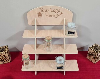 3 Tier Small Display Stand for Craft Fairs/Market Stalls/Counters, ideal for Cards, Jewellery, Crafts, POS, Retail, Showcase Products