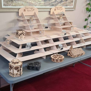 Craft Display stand, Shop display stand, POS, Counter top display stand, Complete Setup with/without Table. Comes with assembly instructions