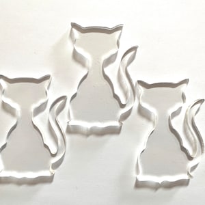 Cat Blank Shapes 3mm Acrylic for Crafts / Clear Acrylic / Hanging Ornaments / Decorations / Packs of 5/10/15