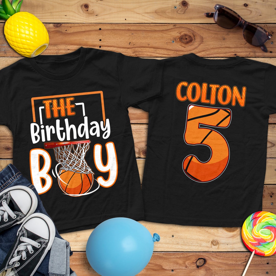 Boy Birthday Shirt Basketball Birthday Party Shirt Custom - Etsy
