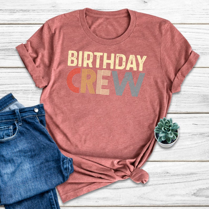 Birthday Crew Shirts Retro Birthday Group T Shirts Birthday Etsy