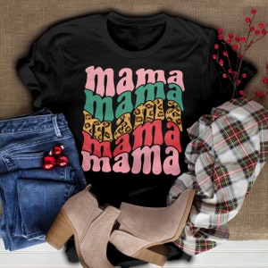 Leopard Print Mama Shirt Cheetah Mama Shirt for Mother's - Etsy