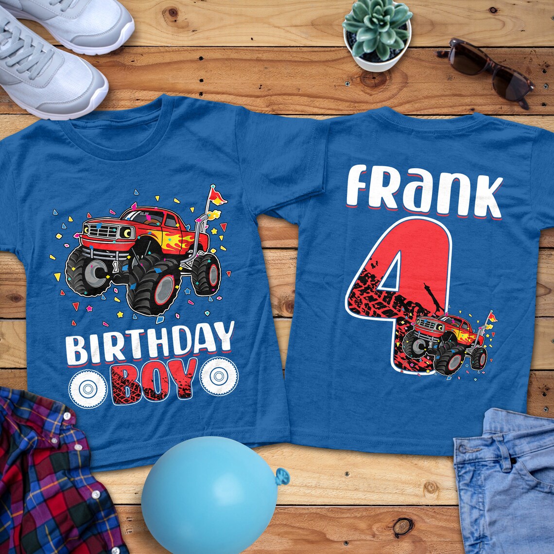 Monster Truck Birthday Boy Shirttruck Boy Birthday Etsy