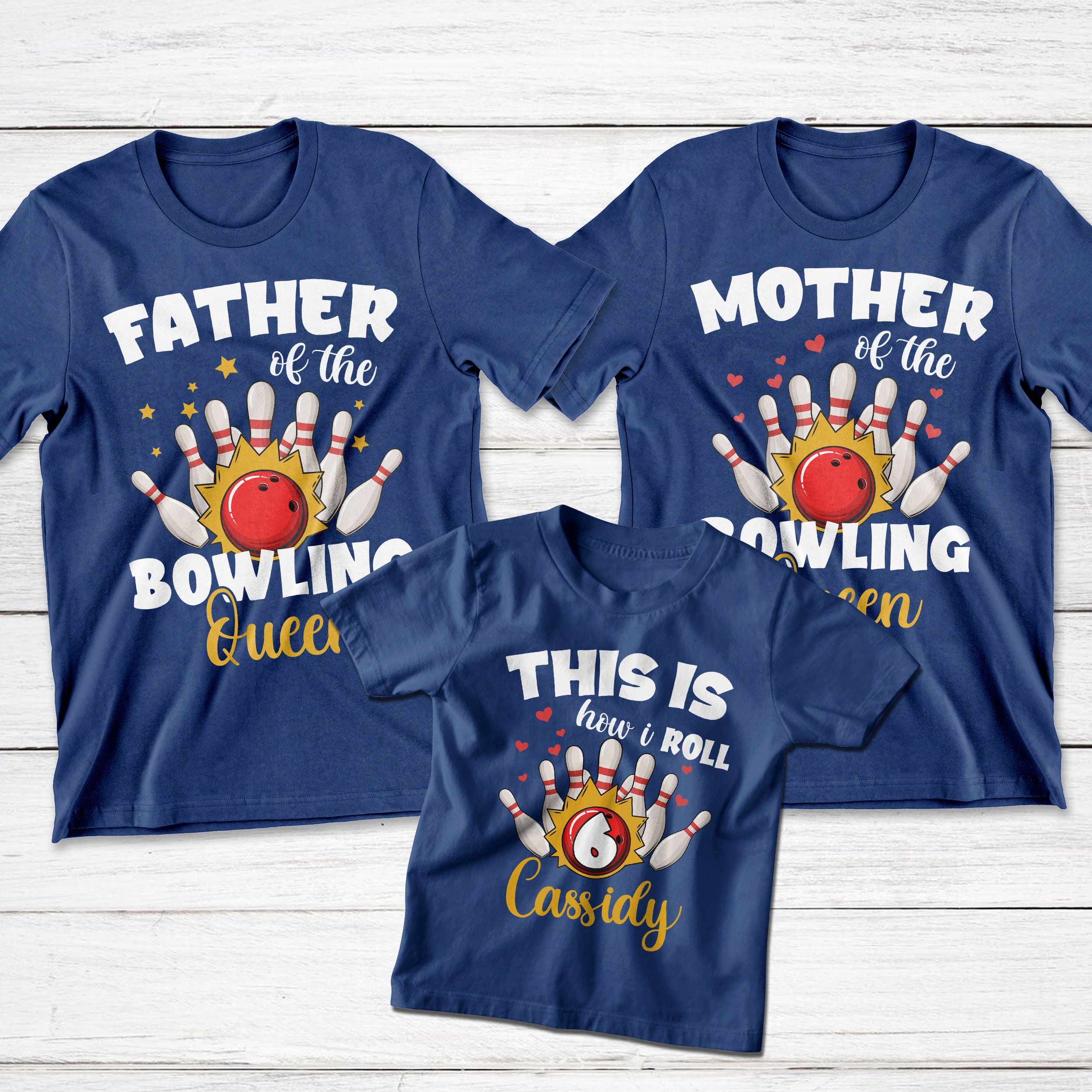 Bowling Birthday Shirt Custom Birthday Shirt Matching Family Etsy