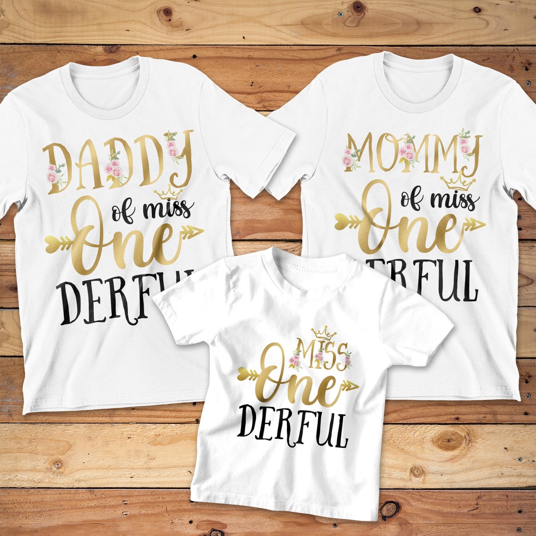 Birthday Miss One-derful Family Shirts Floral 1st Birthday - Etsy