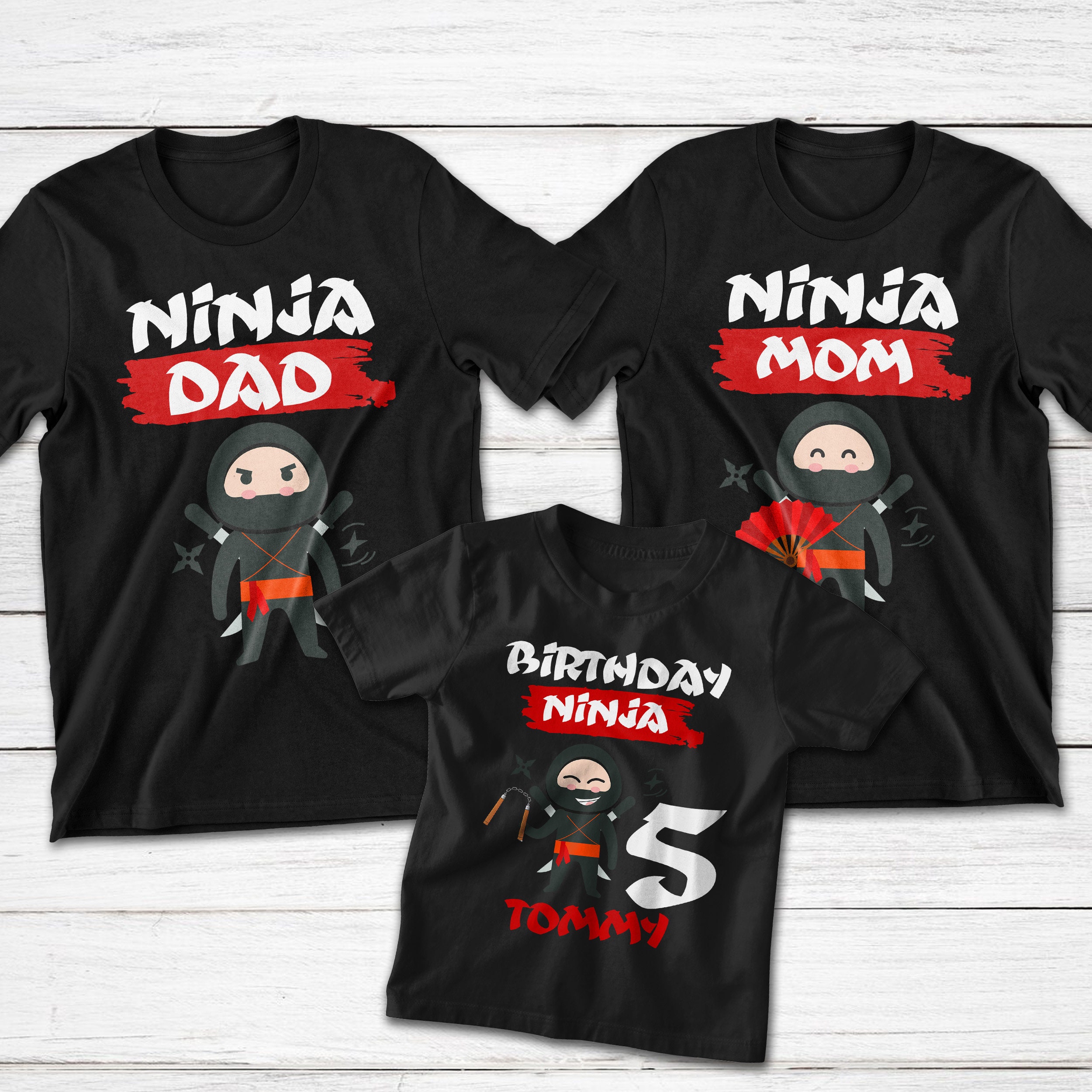 Personalized Ninja Turtles T-Shirts, Matching Family T-Shirts