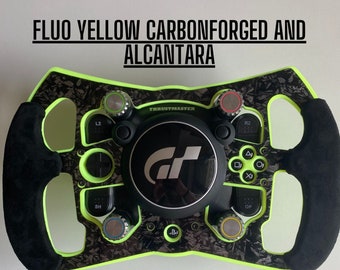 Fluo Yellow Version Open Wheel Mod for Thrustmaster TGT. With Alcantara and 10+ colours
