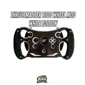 White Version McLaren GT3 Open Wheel Mod for Thrustmaster T300/RS GT. With suede and 10+ colours image 1
