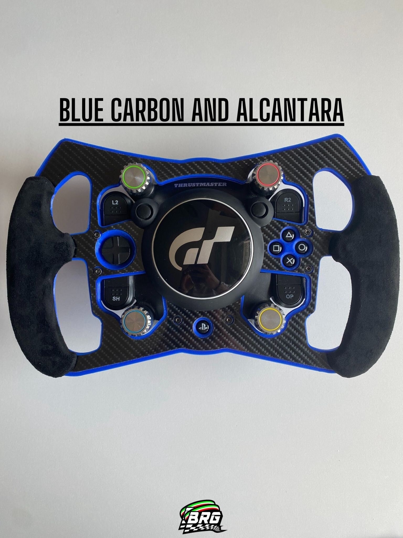 Blue Version Open Wheel Mod for Thrustmaster TGT. With Alcantara and 10+ colours