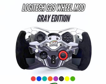 Logitech G29 / G923 PlayStation Mod de volante abierto de aluminio - Empuñaduras de Alcantara – Placa de 3 mm – 28 cm