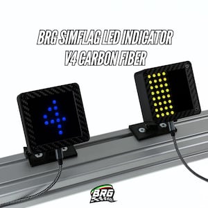 Indicador de bandeira BRG Simracing V4 LED, 64 LEDs, Plug and Play