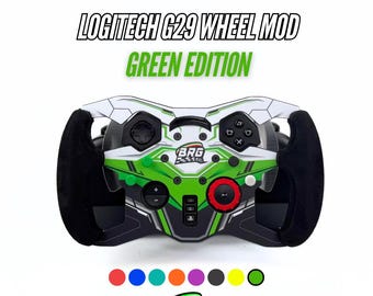 Logitech G29 / G923 PlayStation Mod de volante abierto de aluminio - Empuñaduras de Alcantara – Placa de 3 mm – 28 cm