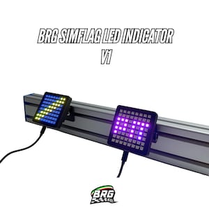 Indicador LED de bandera BRG Simracing V1, 64 LED, Plug and Play
