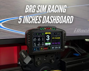BRG Simracing Dashboard Classic Version, 5-Inch Screen, 16 LEDs, Plug and Play
