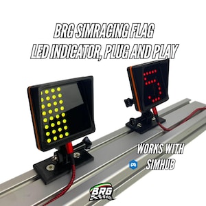 Indicador LED de bandera BRG Simracing, 64 LED, Plug and Play
