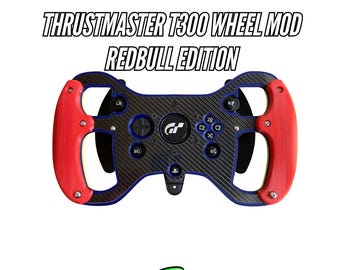 Mod de volante de F1 versión RedBull para Thrustmaster T300/RS GT. Con gamuza y más de 10 colores.